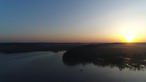 Sunrise over Cane Creek Marina and Campground Kentucky Lake Boat Slips for Rent